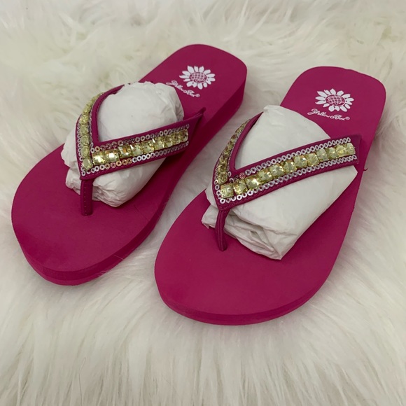 Yellow Box Shoes Yellowbox Zabrina Ii Fuchsia Kids Flip Flops